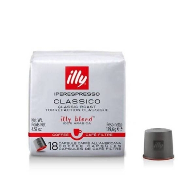 ILLY IPERESPRESSO FILTER COFFEE CLASSICO CCLASSIC ROAST 18 CAPSULES