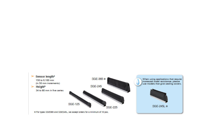 OMRON SGE / SCC Safety sensors to detect contacts by mounting to moving parts of hazards