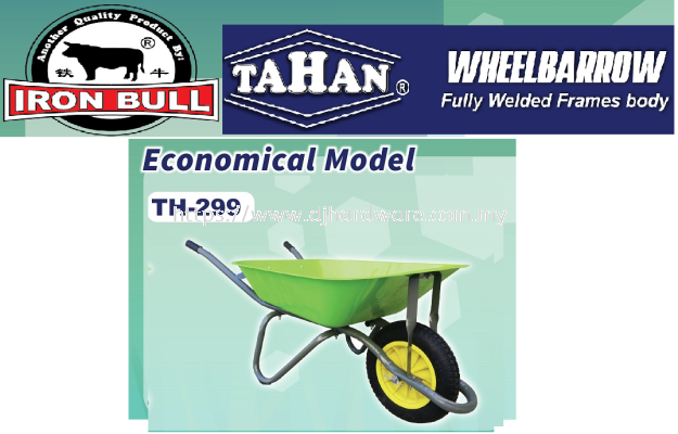 IRON BULL TAHAN WHEELBARROW & HAND TROLLEY FULLY WELDED FRAMES BODY ECONOMICAL MODEL TH299 (WS)