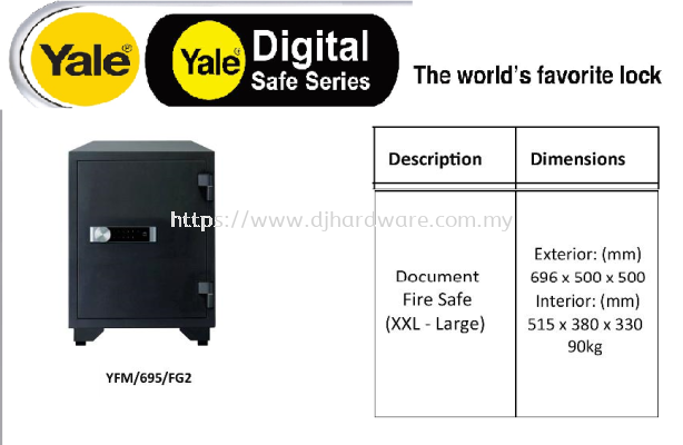 YALE THE WORLDS FAVORITE LOCK DIGITAL SAFE SERIES YFM695FG2 (WS)