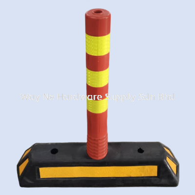 Rubber lane block flexible post