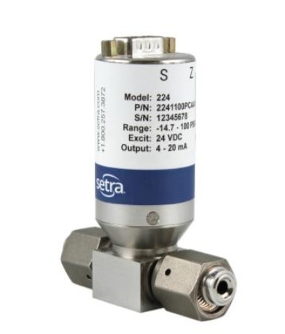 SETRA Model 224 Flow-Through Pressure Transducer