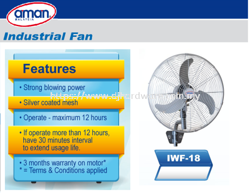 AMAN INDUSTRIAL INDUSTRIAL FAN IWF 18 (BS)