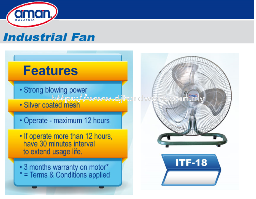 AMAN INDUSTRIAL INDUSTRIAL FAN ITF 18 (BS)