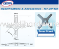 AMAN INDUSTRIAL SPECIFICATIONS & ACCESSORIES FOR 26 FAN CROSS STAND (BS) FAN LIGHTING & ELECTRICAL