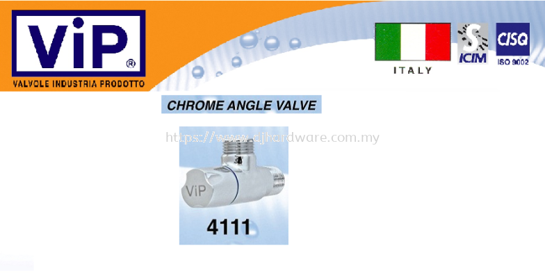 VIP VALVOLE INDUSTRIA PRODOTTO CHROME ANGLE VALVE 4111 (WS)