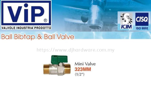 VIP VALVOLE INDUSTRIA PRODOTTO BALL BIBTAP & BALL VALVE BIB TAP MINI VALVE 323MM (WS)