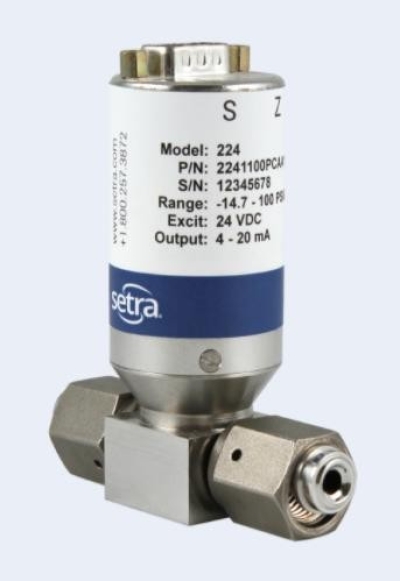 SETRA Model 224 Flow-Through Pressure Transducer