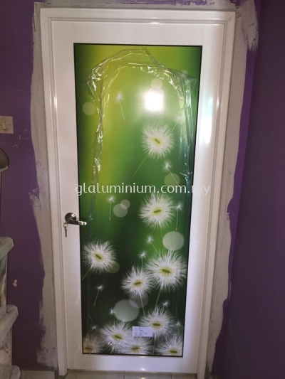 Toilet aluminium swing door ( p/c white + pictures) @taman tun perak ( wira) 