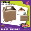 CHCB001 225X152X180MM 20PCS Carry Handle Corrugated Board Folding Box Custom Made Carton