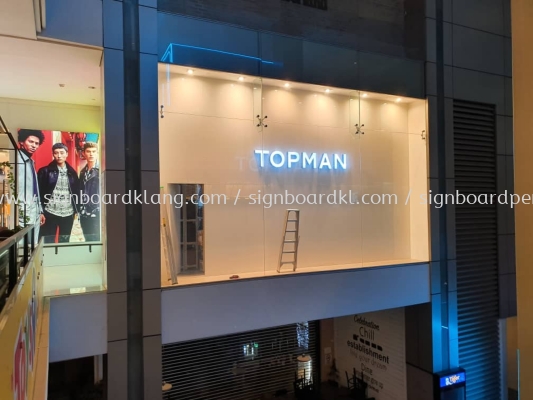 Top Man 3D box up channel led frontlit lettering signage signboard at shopping mall pavilion kuala lumpur