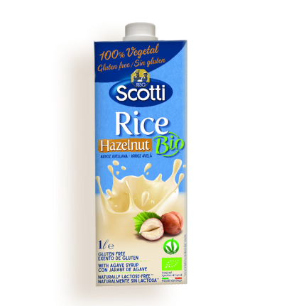 RISO SCOTTI RICE DRINK WITH HAZELNUT (BIO) 1LT