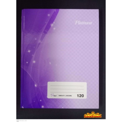 UNI PAPER PLATINUM HARDCOVER QUARTO BOOK F5 120 PAGES