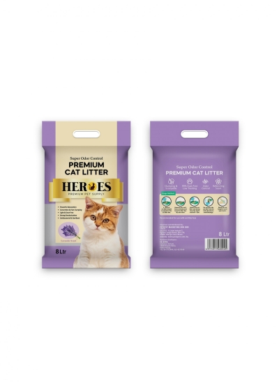 60245 Heroes 8L Cat Litter - Lavender