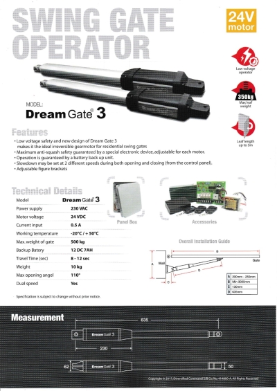 Dream Gate 3 Autogate System