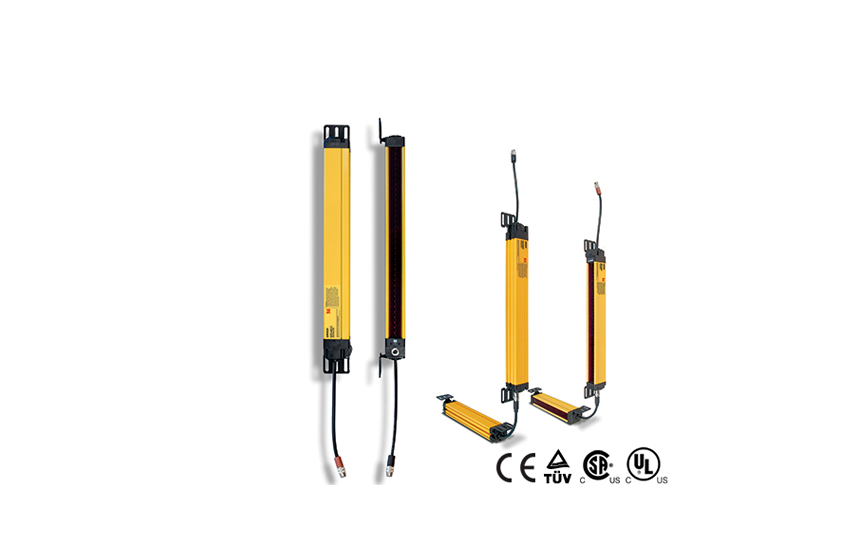 omron ms4800 series . safety light curtains with durable, impact-resistant body and long, 20-m sensi