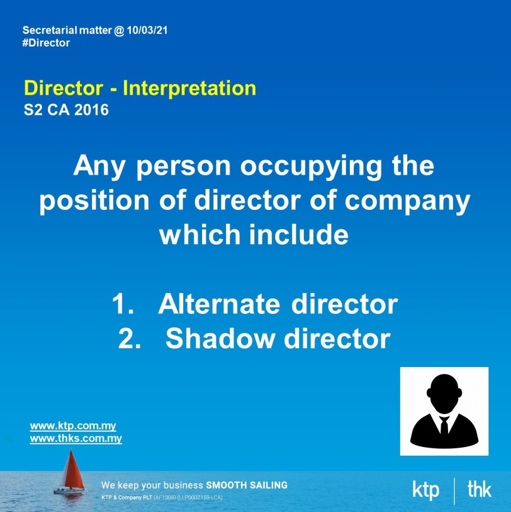 who is director under the Company Act 2016