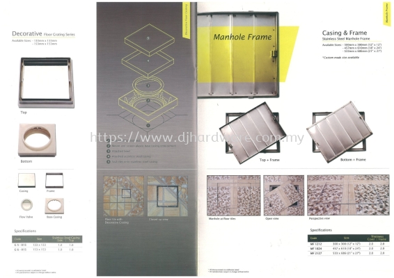 MANHOLE FRAME CASING & FRAME STAINLESS STEEL MANHOLE FRAME (WS)