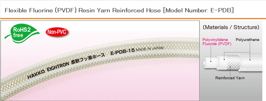 E-PDB (PVDF) Resin Yarn Reinforced Hose