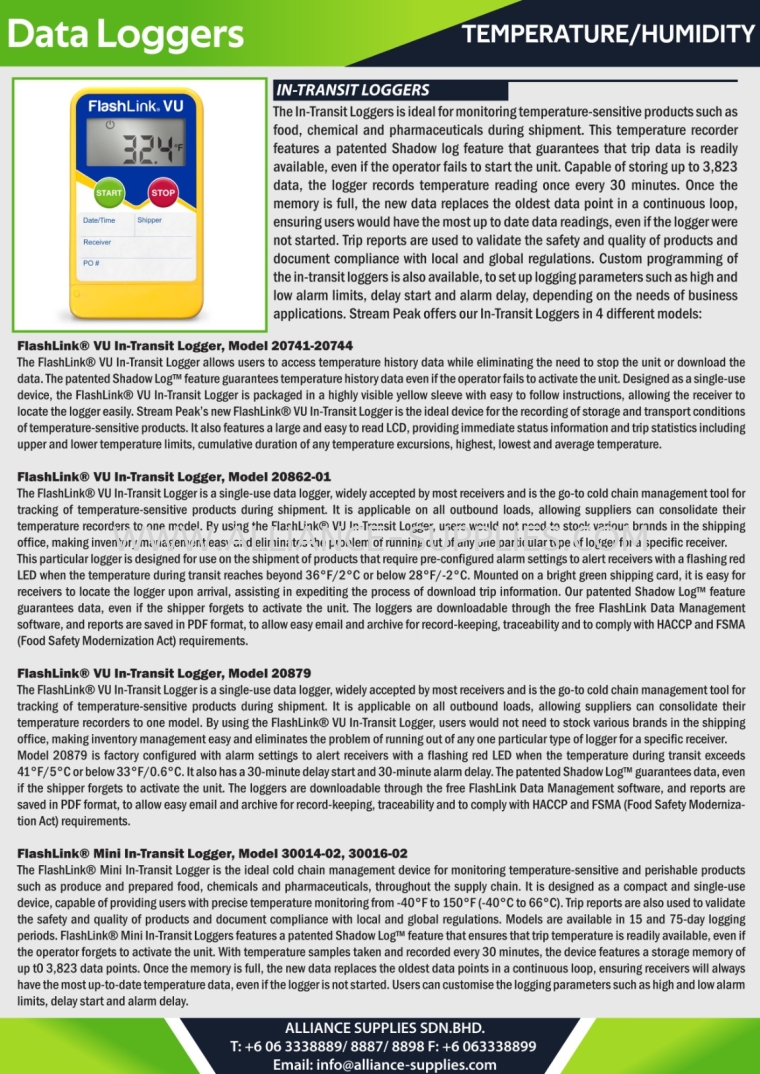 Temperature & Humidity - In-Transit Loggers Data Loggers Product Securing & Damage Prevention INDUSTRIAL PACKAGING SOLUTION