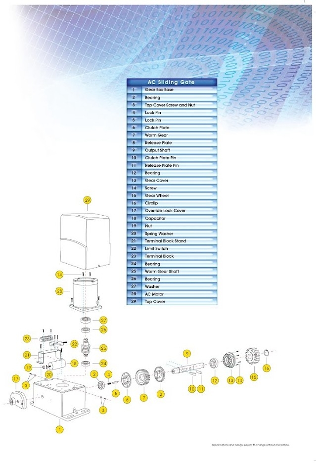 E8 AC Sliding Gate System - Model E-2000 Energy Sistem Pintu Pagar Automatik Sliding Gate System Catalog & Brochure