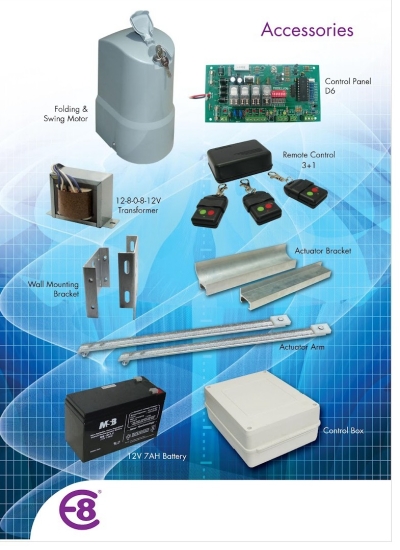 E8 DC Swing Gate System (Above Ground / Pillar Wall) - Model E-5000