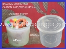 MS-30 BASE+LIDS (500 PCS)x2 ROUND PLASTIC CONTIANER MICROWAVEABLE PLASTIC CONTAINNER