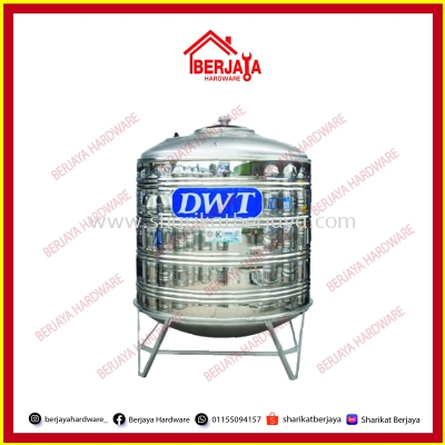 DWT VERTICAL ROUND BOTTOM WITH STAND 304 STAINLESS STEEL WATER TANK