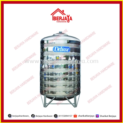 DELUXE VERTICAL ROUND BOTTOM WITH STAND 304 STAINLESS STEEL WATER TANK