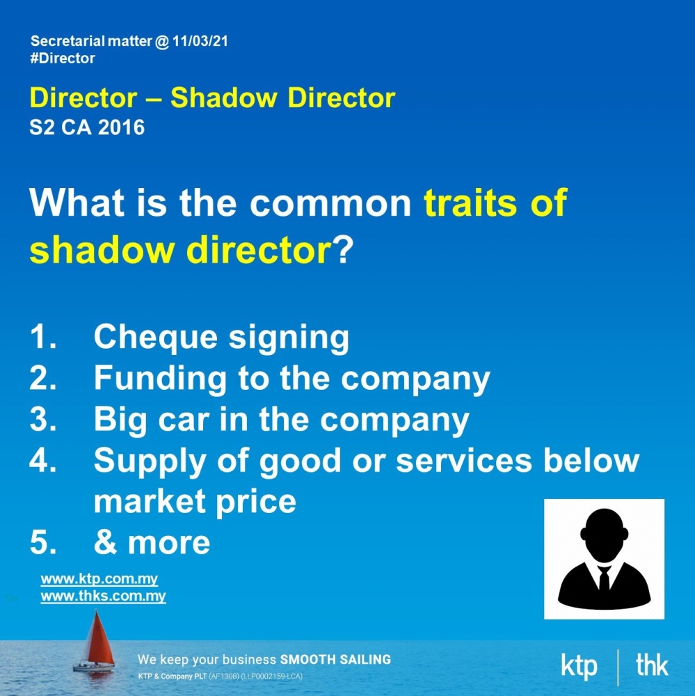 Common traits of shadow director
