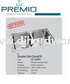 PREMIO SENSIBLE AND PRACTICAL DOUBLE SINK SMALL R S2 8348H (BS) SINKS KITCHEN KITCHEN & BATHROOM