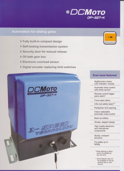 DC-Motor DP-327-K Sliding Gate System