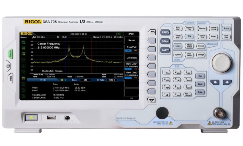 RIGOL DSA705 Spectrum Analyzer 500MHz