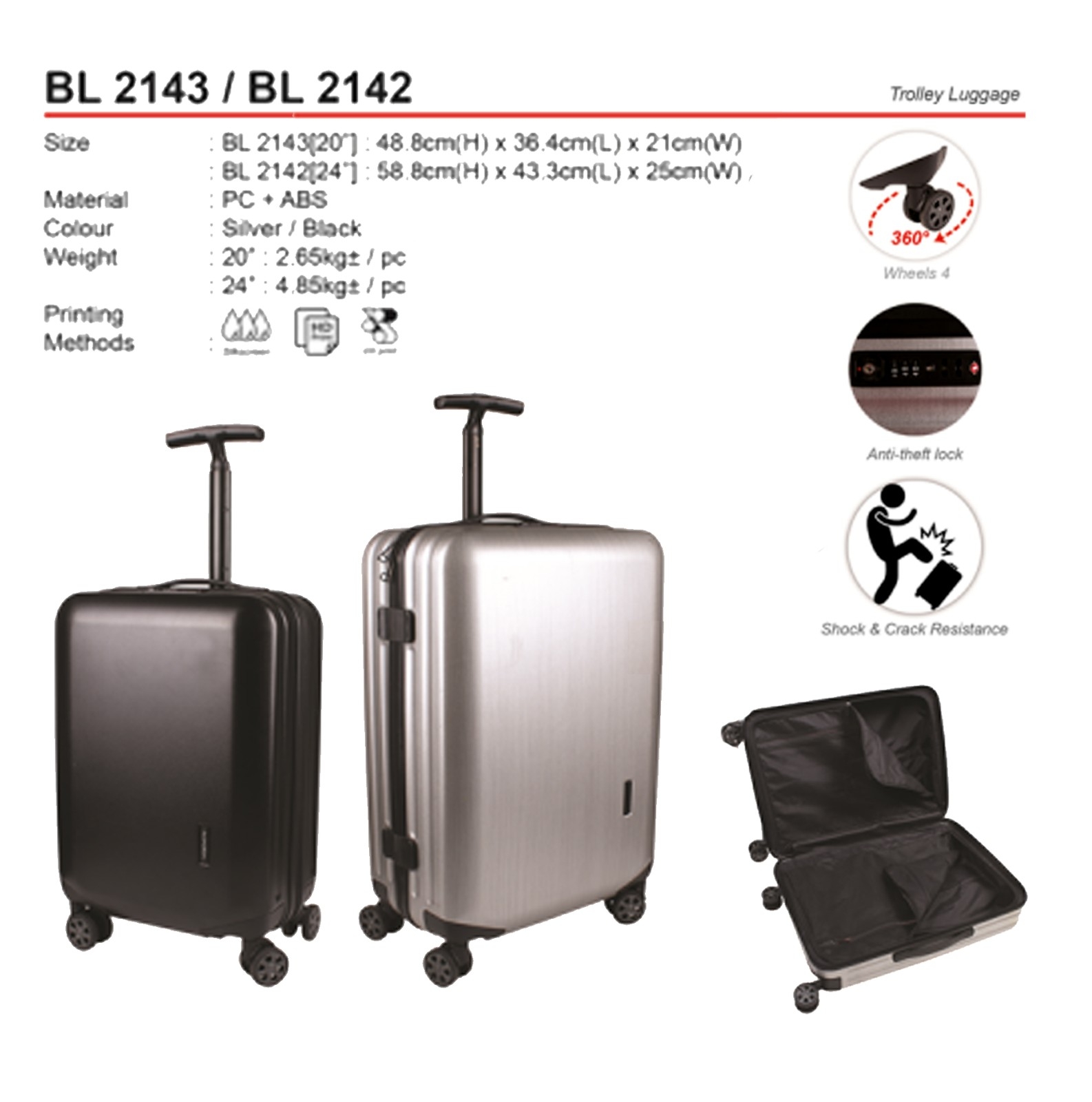 BL2143 / BL2142 Trolley Luggage (A)