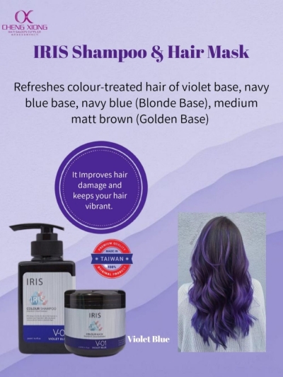 IRIS COLOR VIOLET BLUE SHAMPOO&MASK (V01)