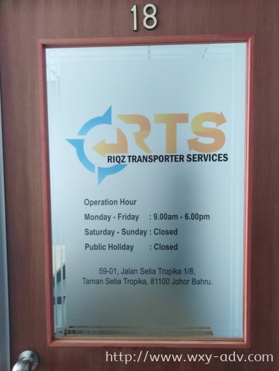 RIOZ TRANSPORTER SERVICES Frosted Sticker