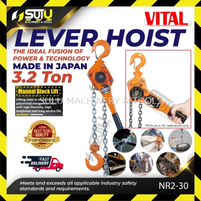VITAL VR2-30 / VR-3015 Heavy Duty Lever Hoist 3.2Ton x 1.5M (Made In JAPAN)