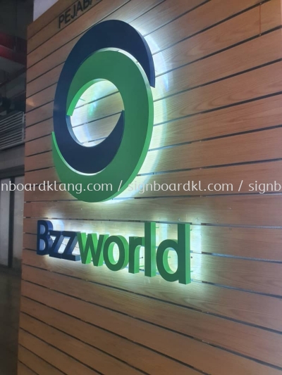 Bzz world aluminum 3D led backlit lettering logo signbaord singage klang kuala lumpur 