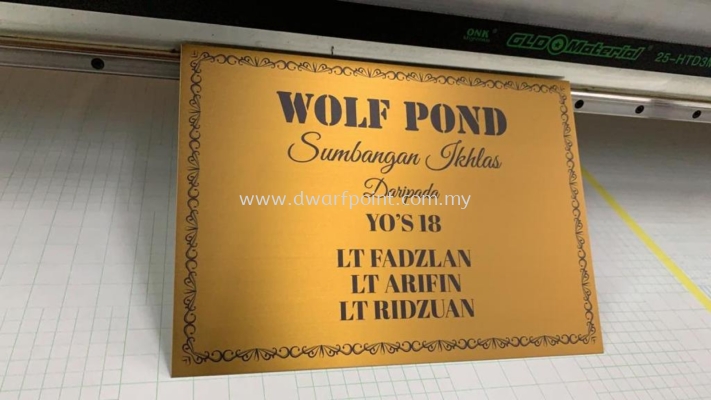 UV PRINT ALUMINIUM PLATE (Gold) 