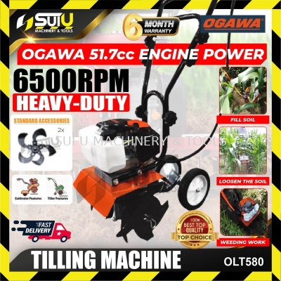 OGAWA OLT580 51.7cc 2-Stroke Engine Tilling Machine / Cultivator Tiller 6500RPM