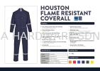 HOUSTON FIRE RETARDANT COVERALL COVERALL SAFETY & P.P.E