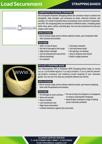 Strapping Bands - PP & PET Strapping Band / Composite Polyester Strapping