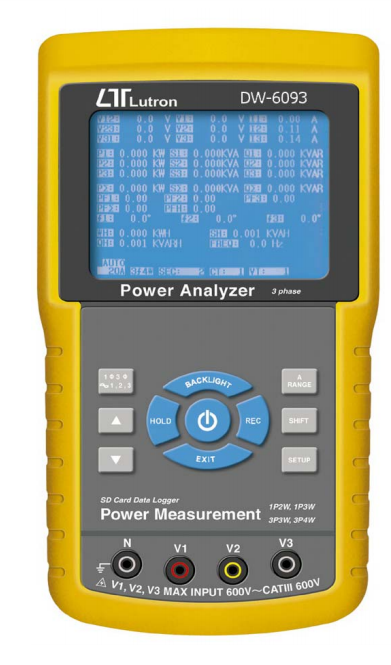 lutron dw6093 3 phase power analyzer