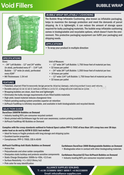 Bubble Wrap Inflatable Cushioning