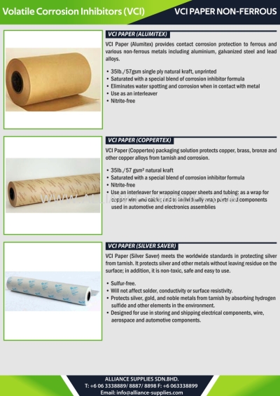 VCI Paper Non Ferrous - VCI Paper (Alumitex) / VCI Paper (Coppertex) / VCI Paper (Silver Saver)