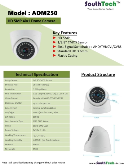 South Tech CCTV Camera -    ADM250