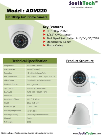 South Tech CCTV Camera -   ADM220