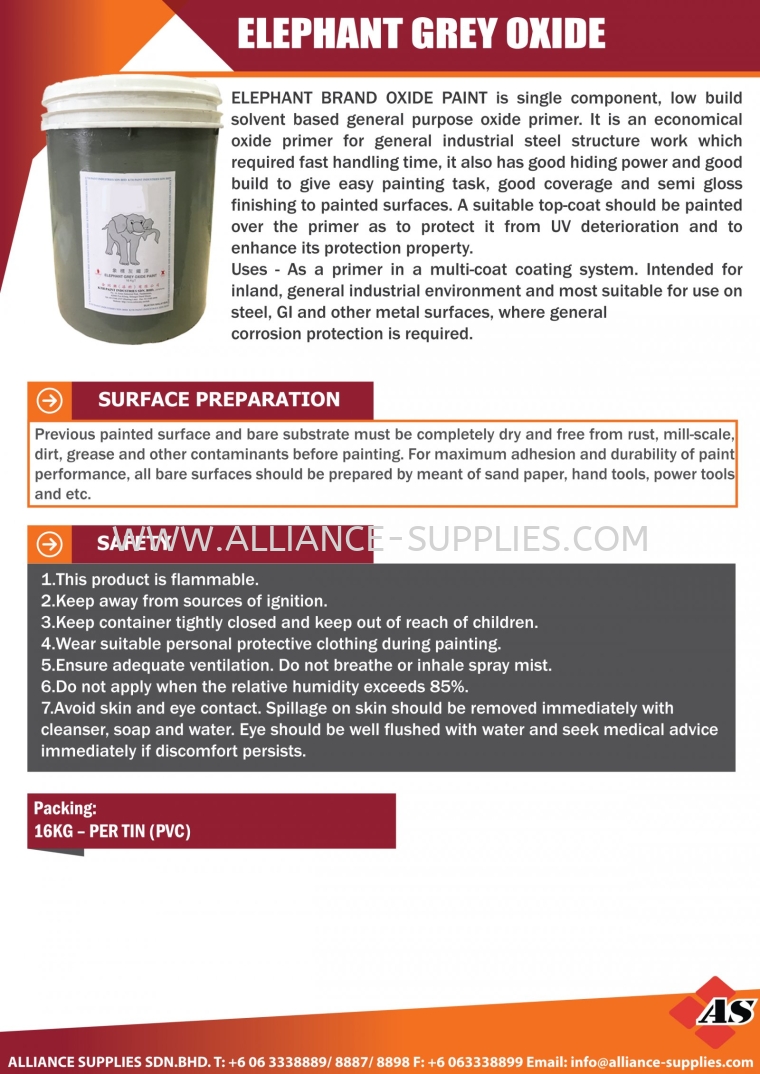 Elephant Grey Oxide Paint, Epoxy, Protective Coating, Solvent MRO CONSUMABLES / HARDWARE