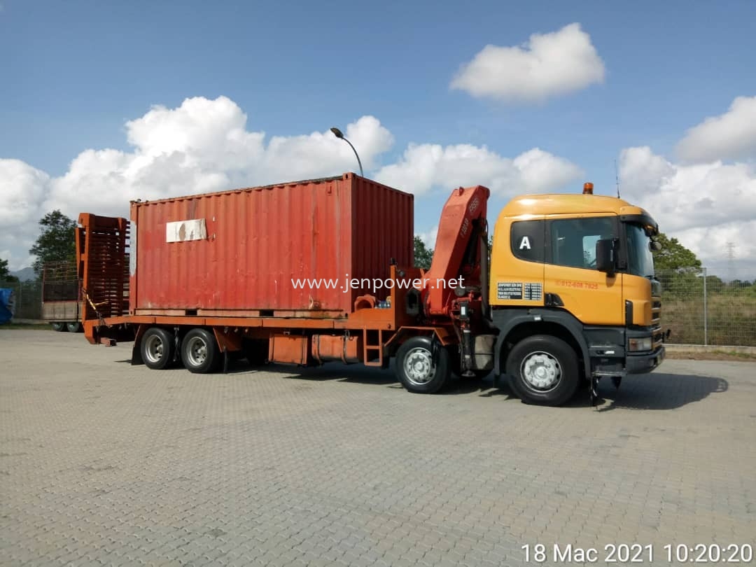 Lorry Crane Deliver Container
