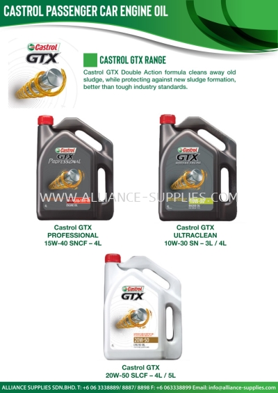 Castrol GTX Range